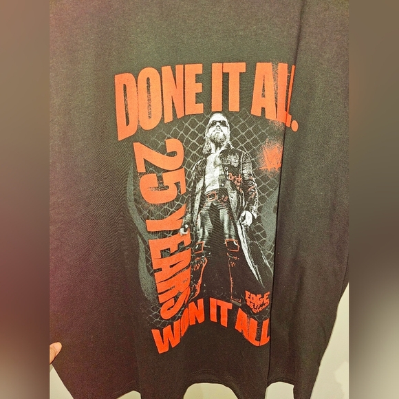 WWE Men's Black Edge 25 Years Done It All T-Shirt Size 2XL - Picture 3 of 5